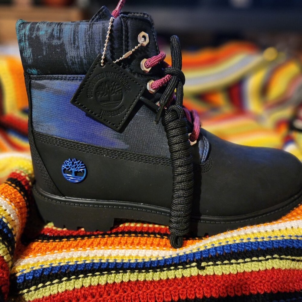 Timberland  6” Waterproof Boots - Iridescent Blue and Black
